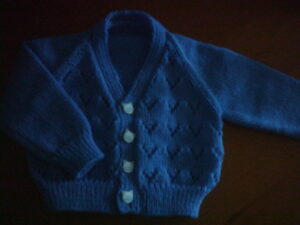 Blue lace childs cardigan